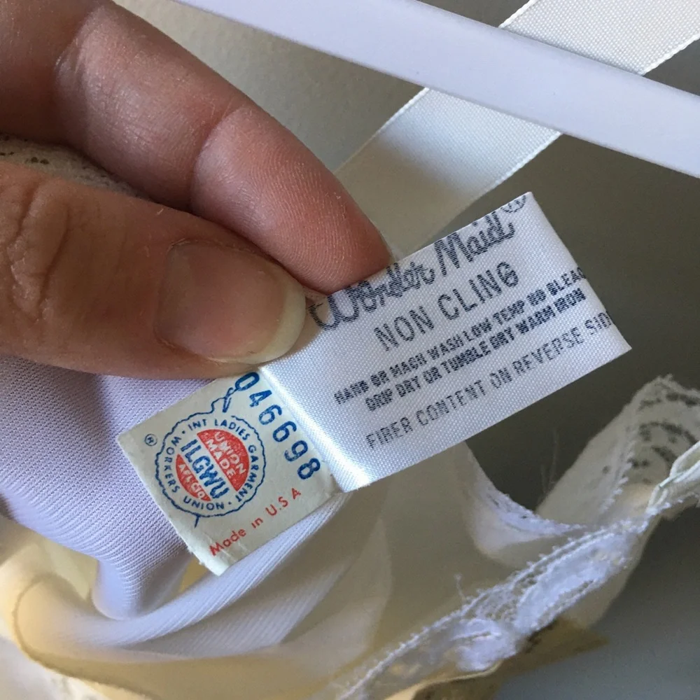 VINTAGE union made wonder maid slip new with tags - Picture 4 of 6